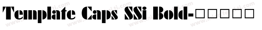 Template Caps SSi Bold字体转换